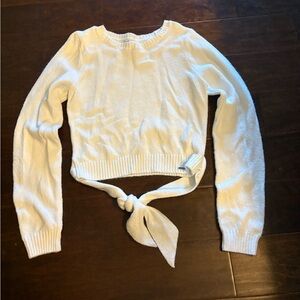 White Knotted Women's Sweater